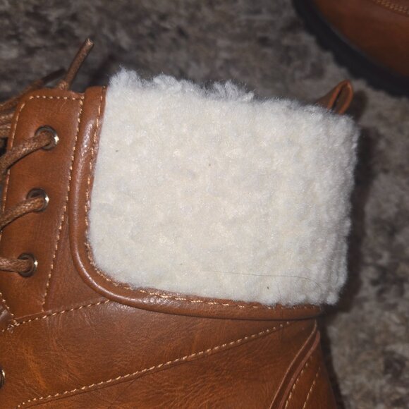 Lace-Up ankle High Heel Boots - brown - Picture 4 of 5